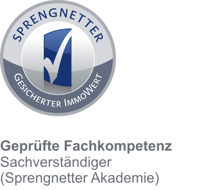 Zertifikat - Elias Barlag Logo von Sprengnetter mit dem Slogan "Geprüfte Fachkompetenz" und Zertifizierungszeichen.